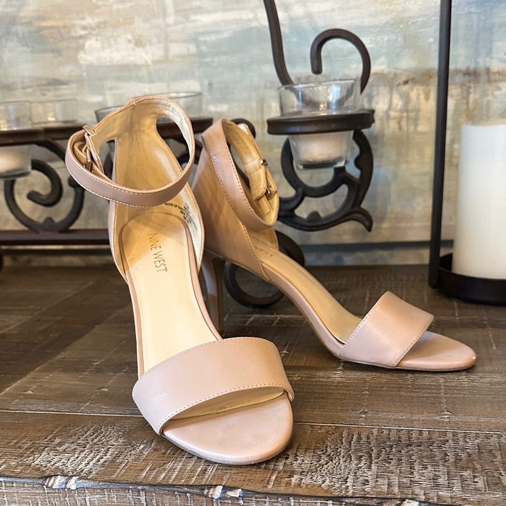 Nine West Nude Heeled Sandals